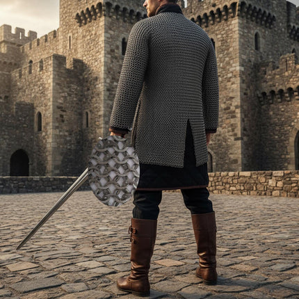 Medieval Chainmail Shirt – 9mm Flat Riveted Rings with Solid Washers