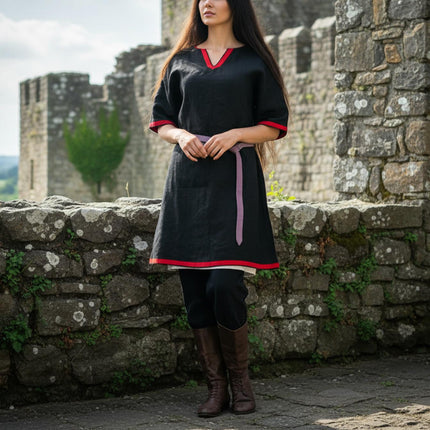 Renaissance Tunic – Black & Red