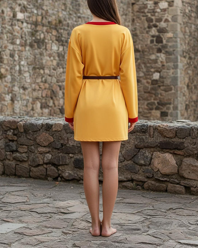 Medieval Tunic – Yellow with Red Accents