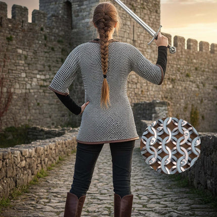 Medieval Chainmail Shirt – Flat Riveted with Washers